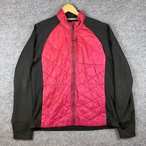 Smartwool Smartloft 120 Jacket Mens XL Red Black Quilted Merino Wool Lightweight